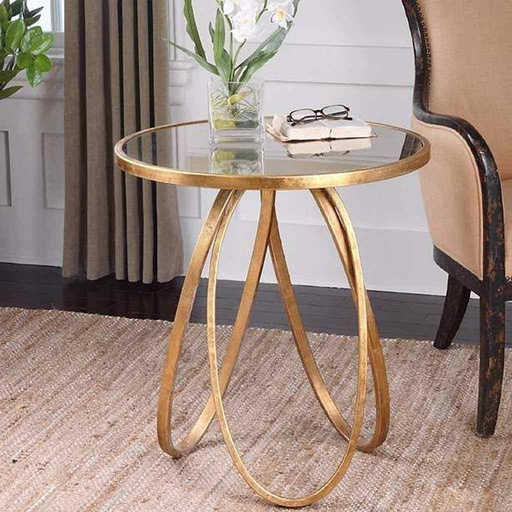 [OAK60] طاولة جانبية 50×40 سم - ذهبي